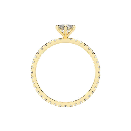 Cheriscia Six Prong Marquise Cut Engagement Lab Diamond Ring