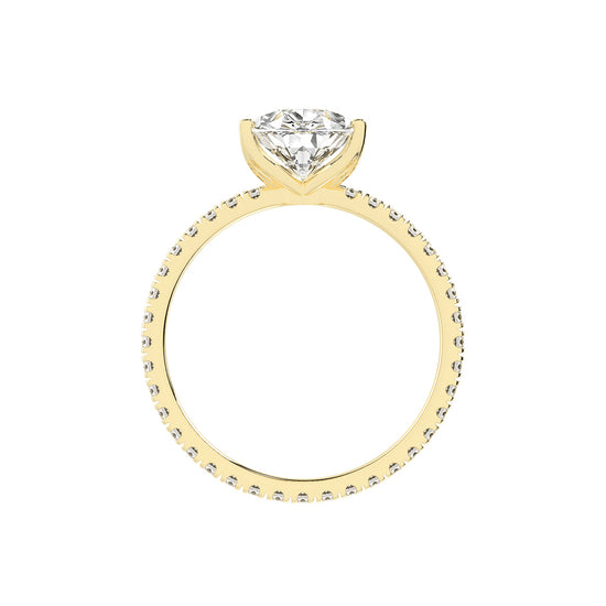 Fiancerra Pear Cut Engagement Lab Diamond Ring