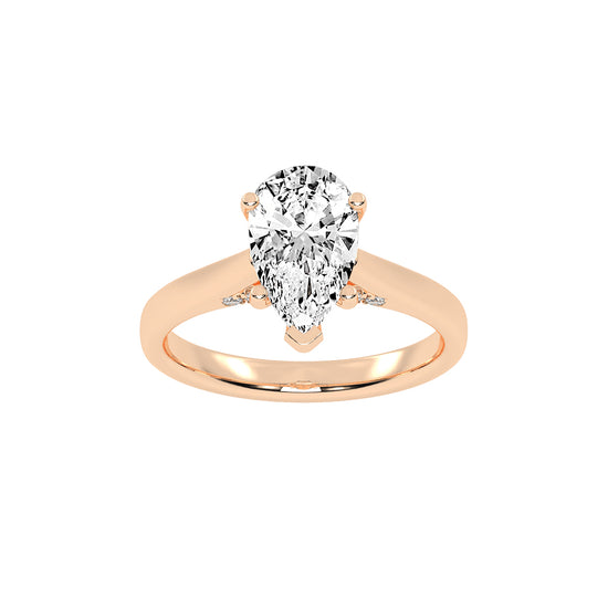 Sidaria Pear Cut Seven Surprise Lab Diamond Ring