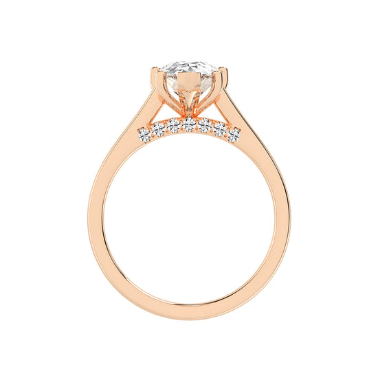 Sidaria Pear Cut Seven Surprise Lab Diamond Ring