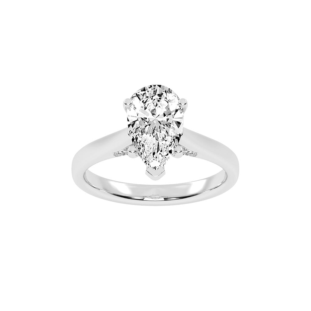 Sidaria Pear Cut Seven Surprise Lab Diamond Ring