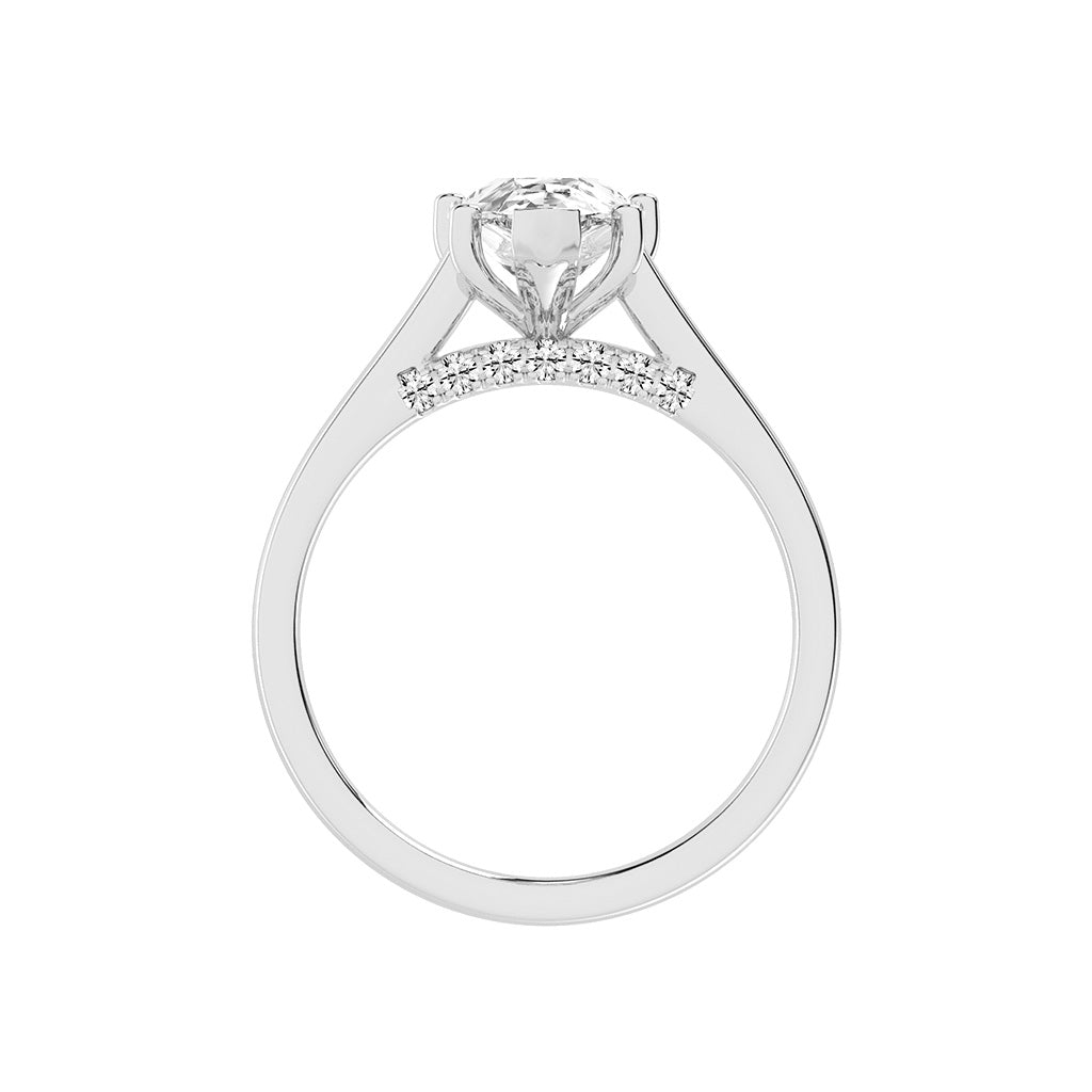 Sidaria Pear Cut Seven Surprise Lab Diamond Ring