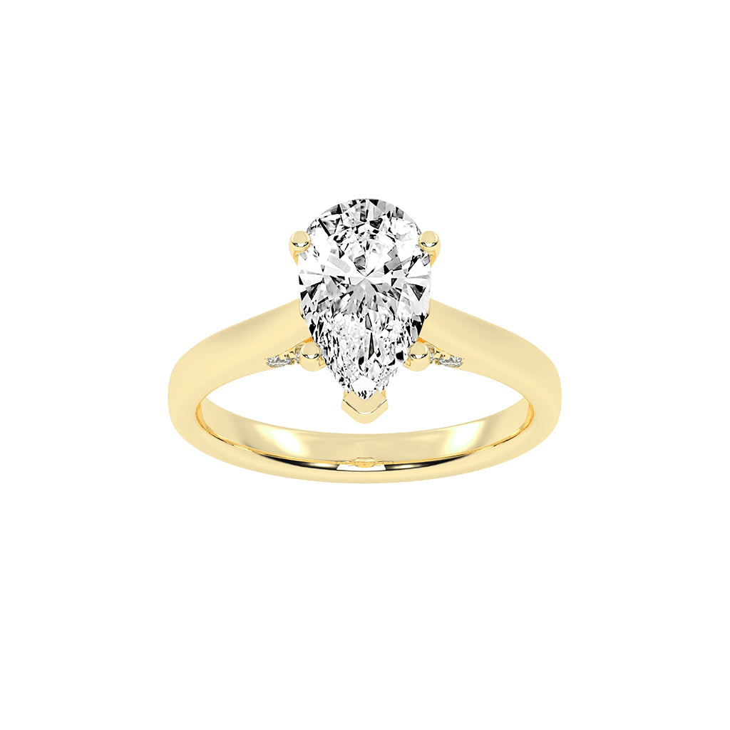 Sidaria Pear Cut Seven Surprise Lab Diamond Ring