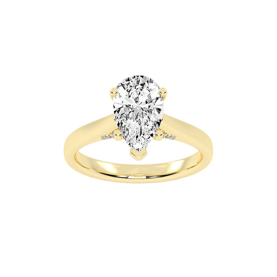 Sidaria Pear Cut Seven Surprise Lab Diamond Ring