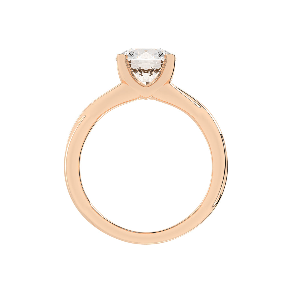 Solaceia Unique Style Round Cut Lab Diamond Ring