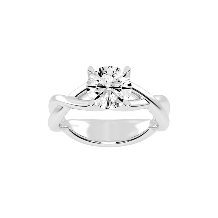Solaceia Unique Style Round Cut Lab Diamond Ring