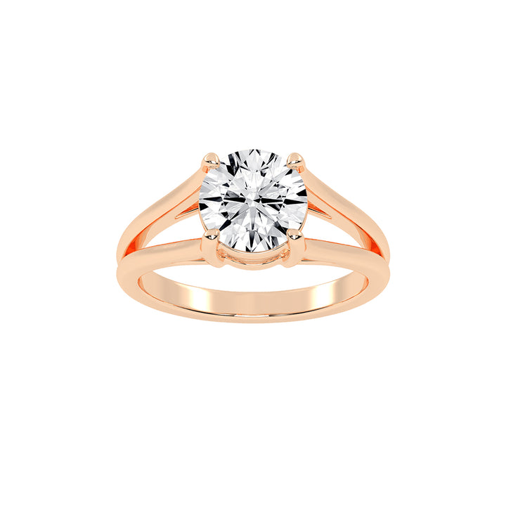 Solstra Cathedral Four Prong Solitaire Lab Diamond Ring