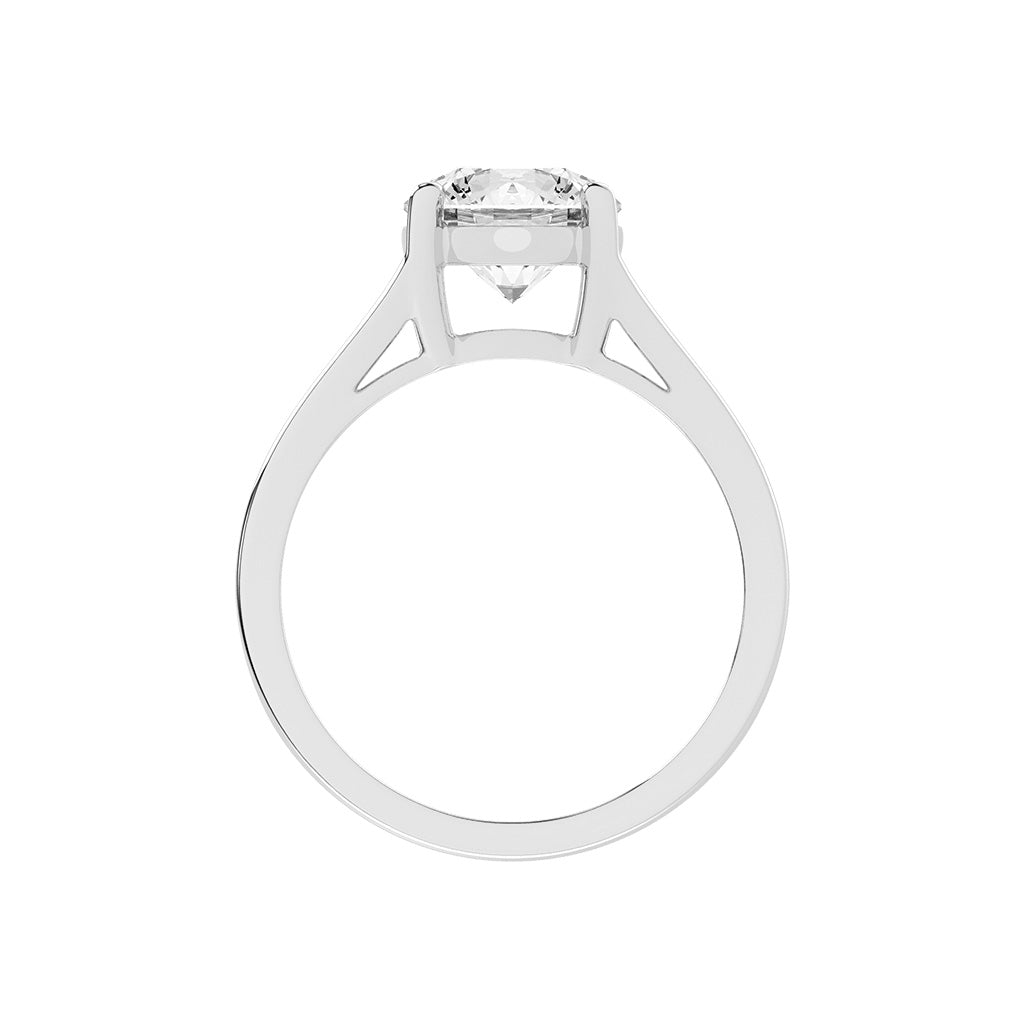 Solstra Cathedral Four Prong Solitaire Lab Diamond Ring