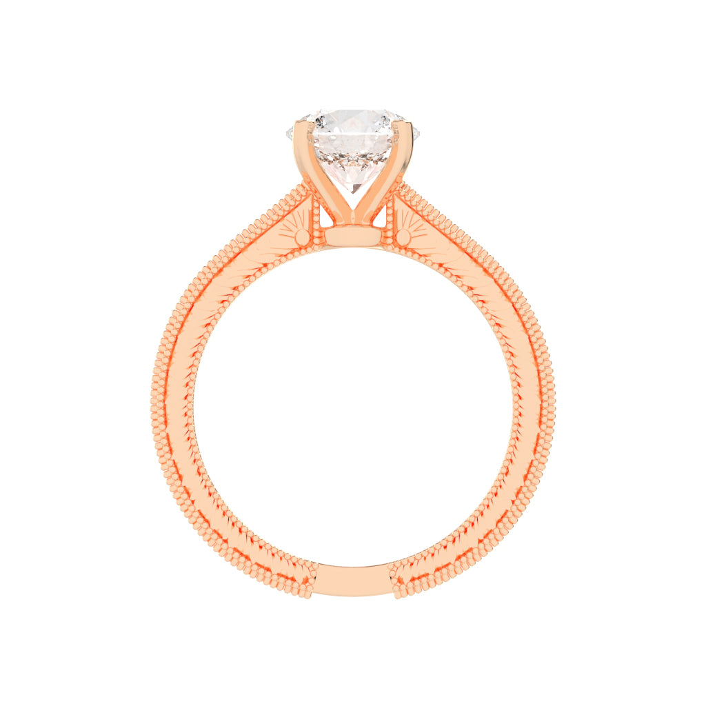 Affinitea Channel Setting Round Cut Lab Diamond Ring