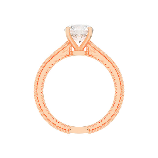 Affinitea Channel Setting Round Cut Lab Diamond Ring