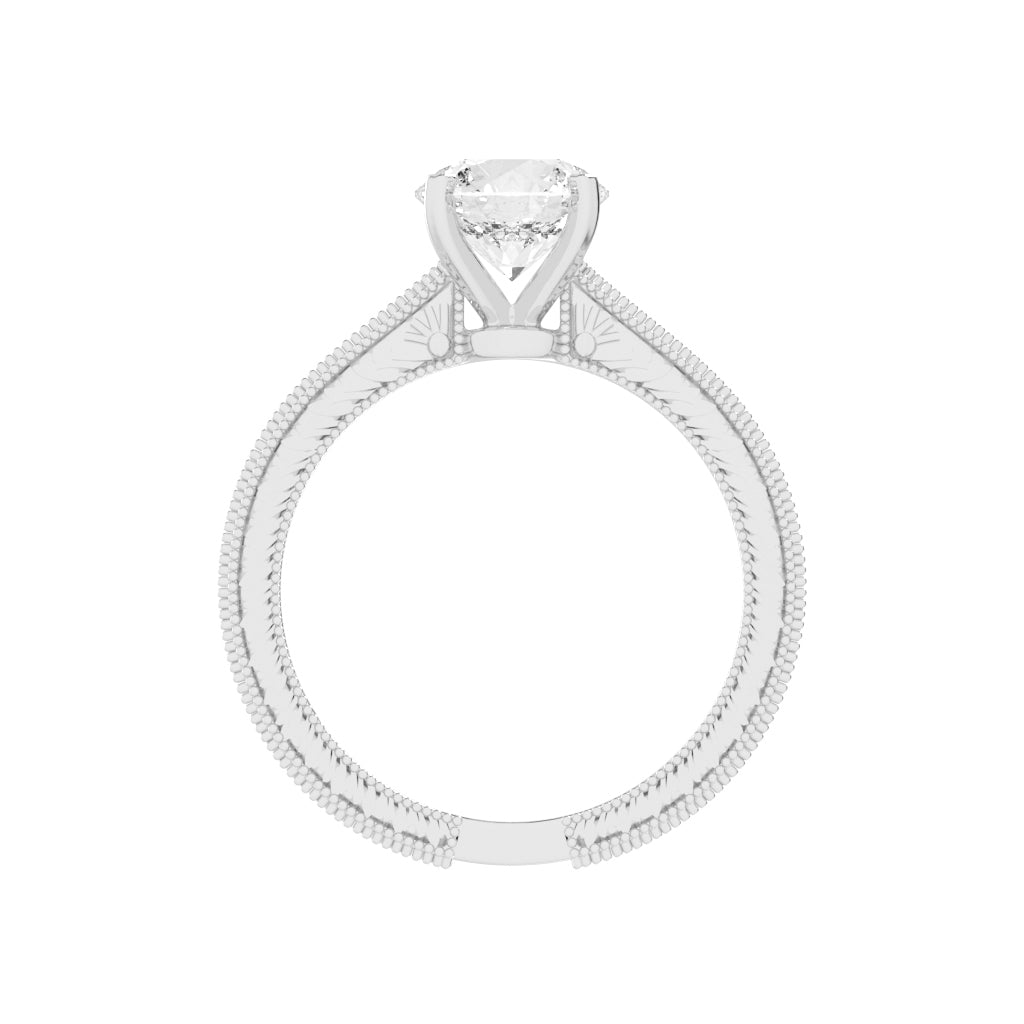 Affinitea Channel Setting Round Cut Lab Diamond Ring