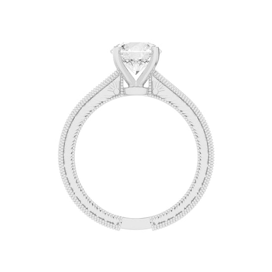 Affinitea Channel Setting Round Cut Lab Diamond Ring
