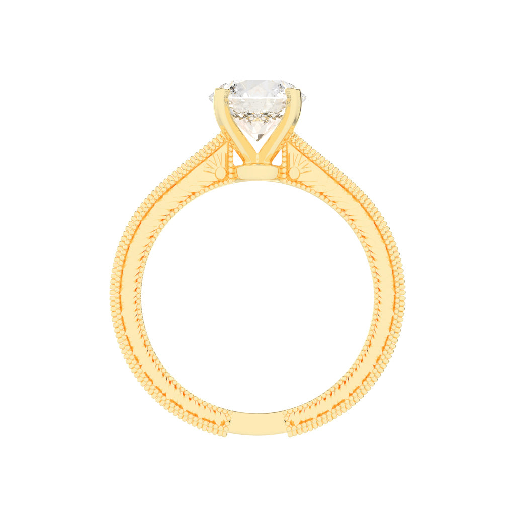 Affinitea Channel Setting Round Cut Lab Diamond Ring