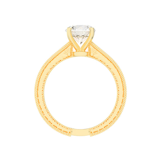 Affinitea Channel Setting Round Cut Lab Diamond Ring