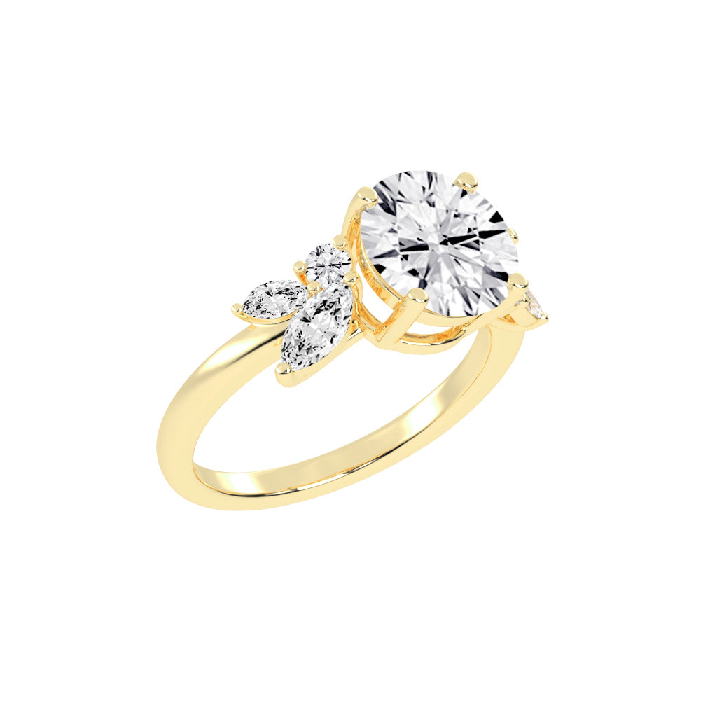 Venara Four Prong Round Cut Classic Lab Diamond Ring