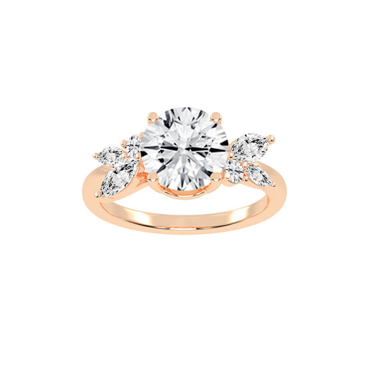 Venara Four Prong Round Cut Classic Lab Diamond Ring