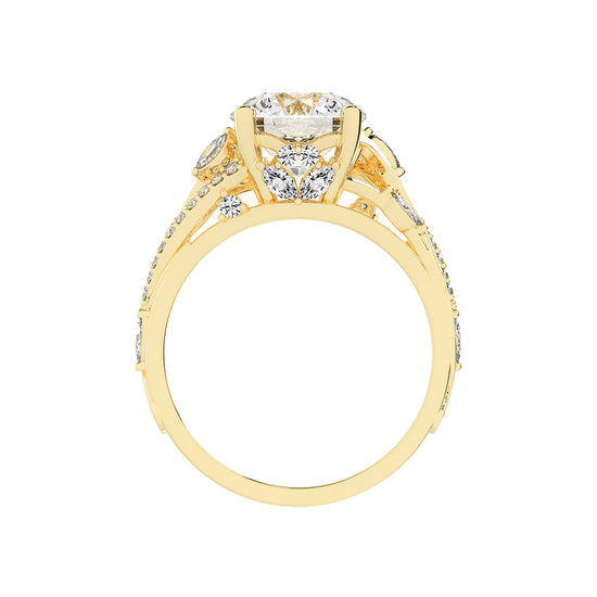 Excellia Braided Round Cut Classic Lab Diamond Ring