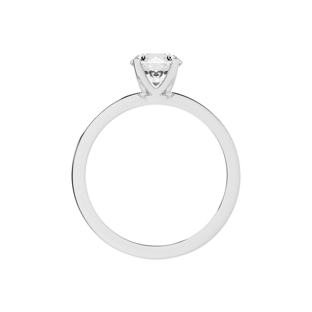 Solique Four Prong Round Cut Solitaire Lab Diamond Ring