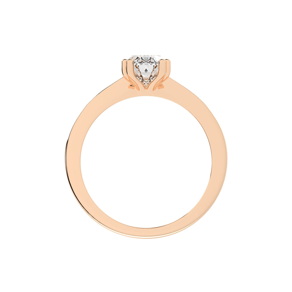 Solifaire Double Prong Oval Cut Solitaire Lab Diamond Ring