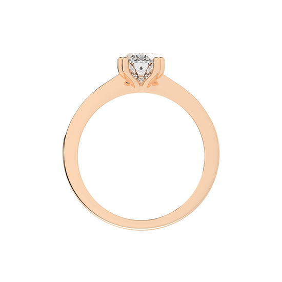 Solifaire Double Prong Oval Cut Solitaire Lab Diamond Ring