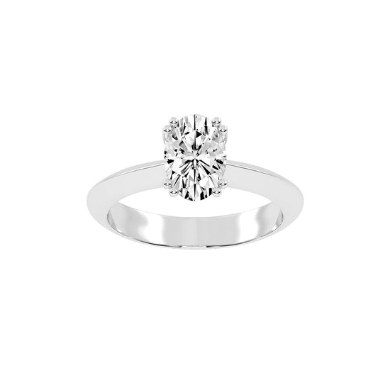 Solifaire Double Prong Oval Cut Solitaire Lab Diamond Ring