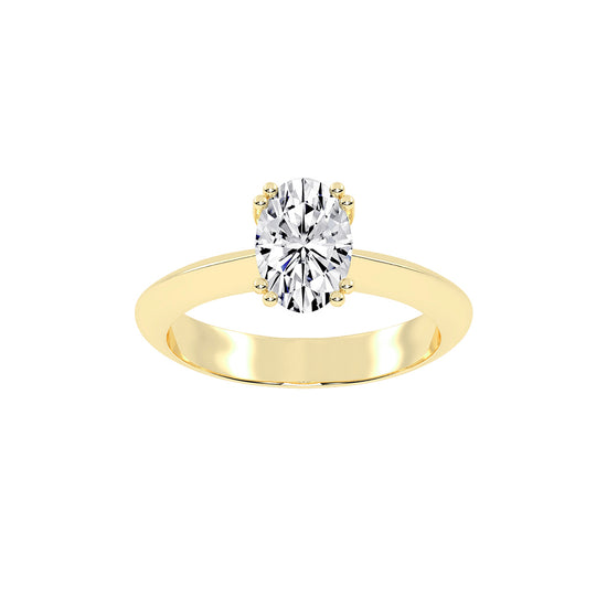Solifaire Double Prong Oval Cut Solitaire Lab Diamond Ring