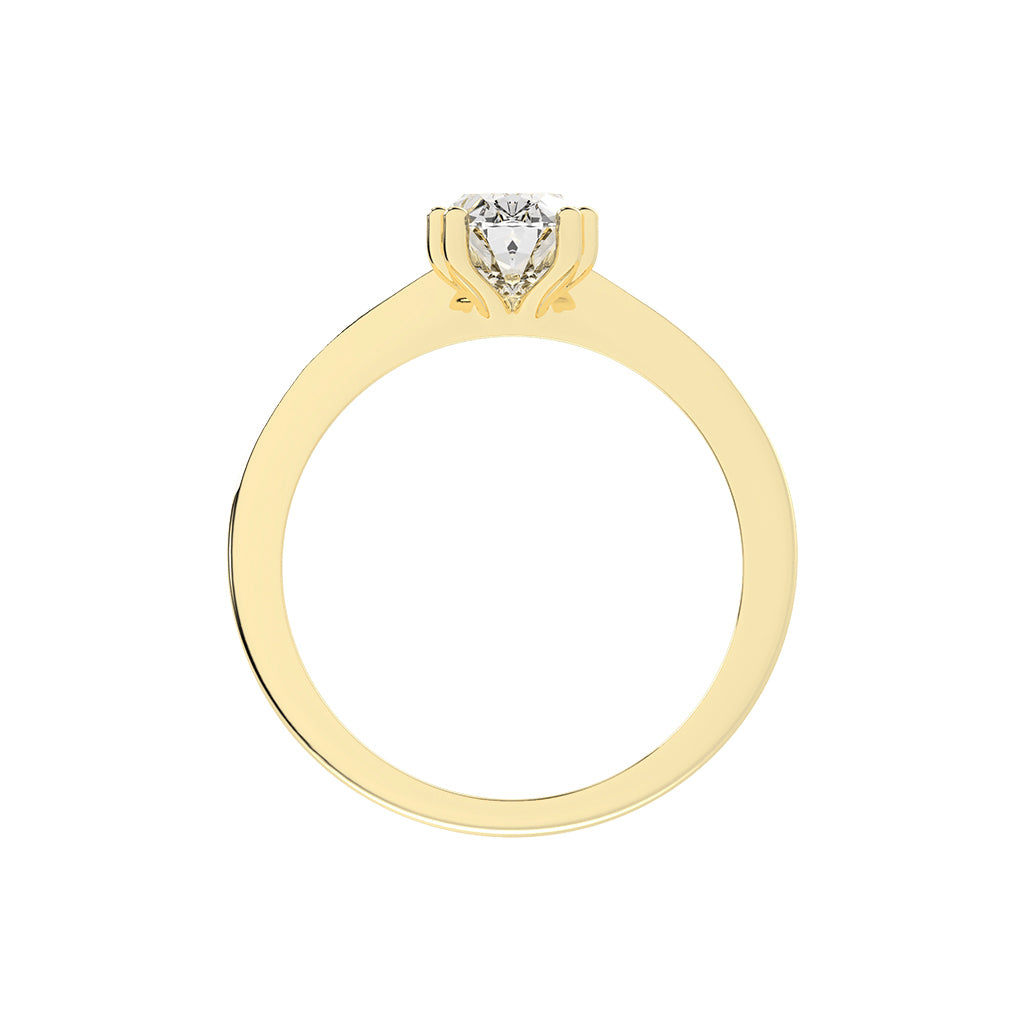 Solifaire Double Prong Oval Cut Solitaire Lab Diamond Ring