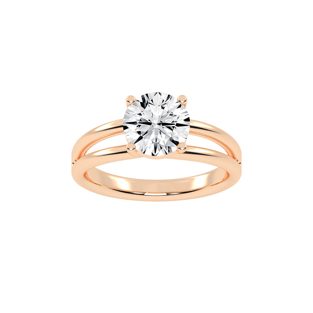 Solteria Split Round Cut Lab Diamond Ring