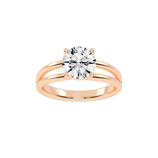 Solteria Split Round Cut Lab Diamond Ring