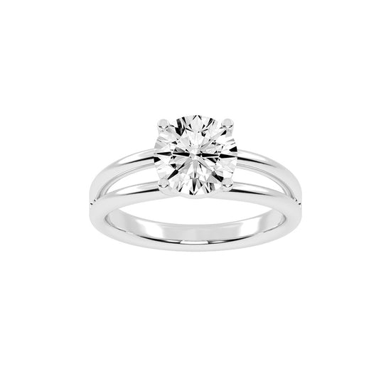 Solteria Split Round Cut Lab Diamond Ring