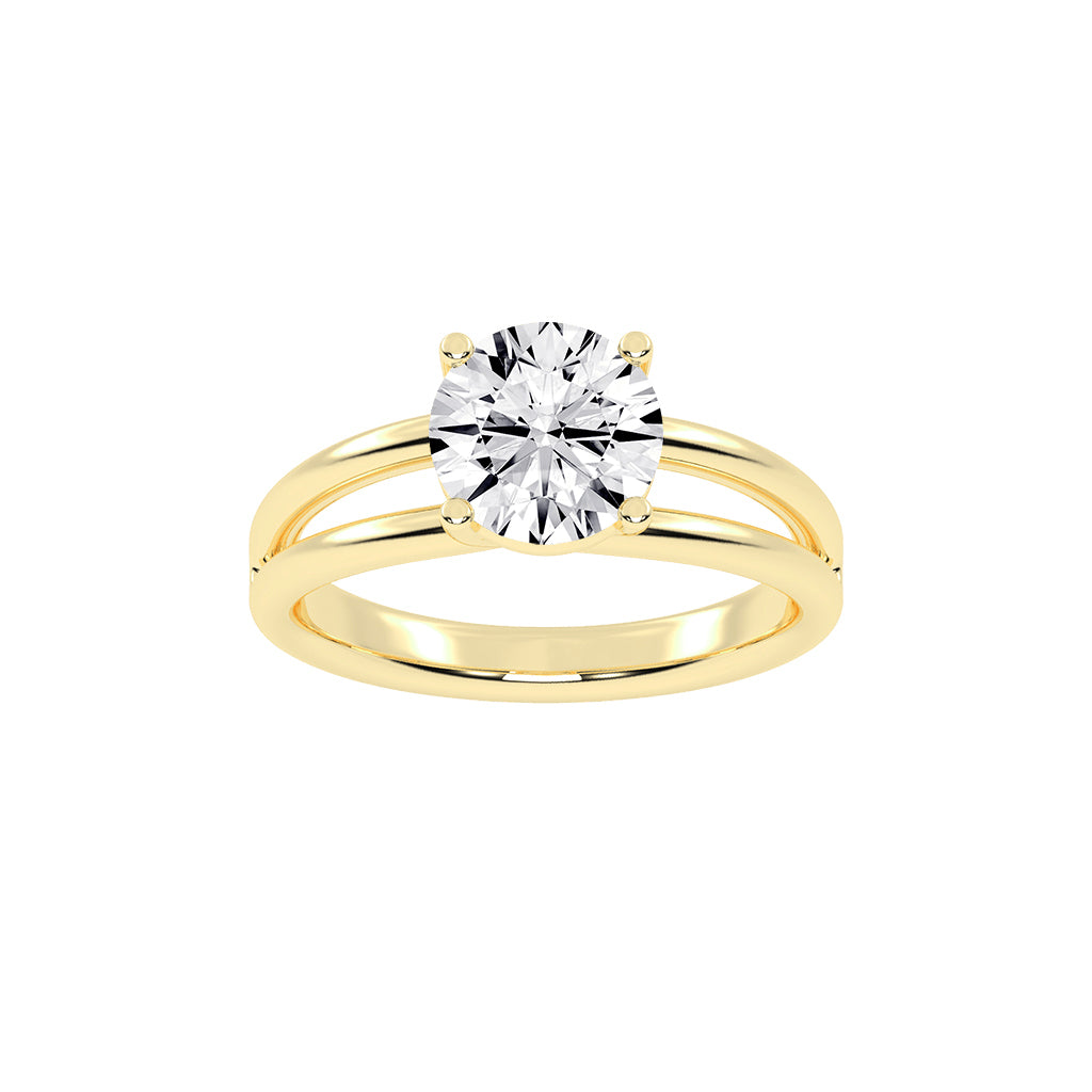 Solteria Split Round Cut Lab Diamond Ring