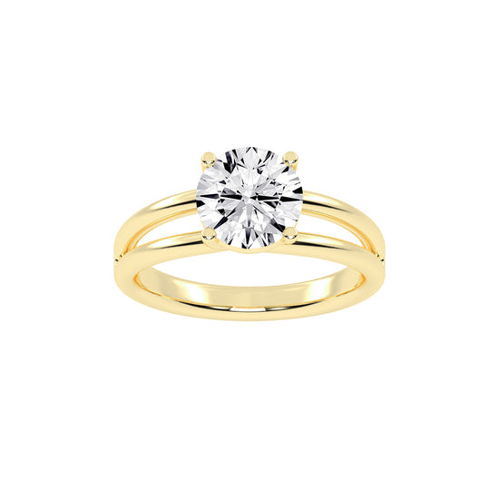 Solteria Split Round Cut Lab Diamond Ring