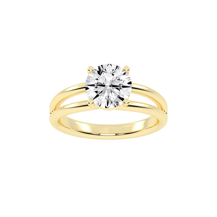 Solteria Split Round Cut Lab Diamond Ring