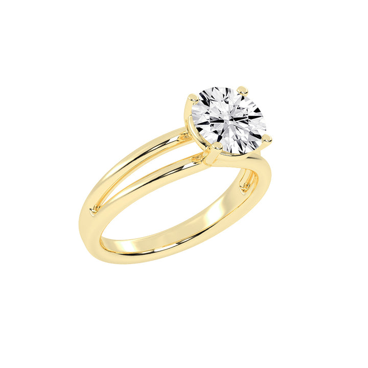 Solteria Split Round Cut Lab Diamond Ring