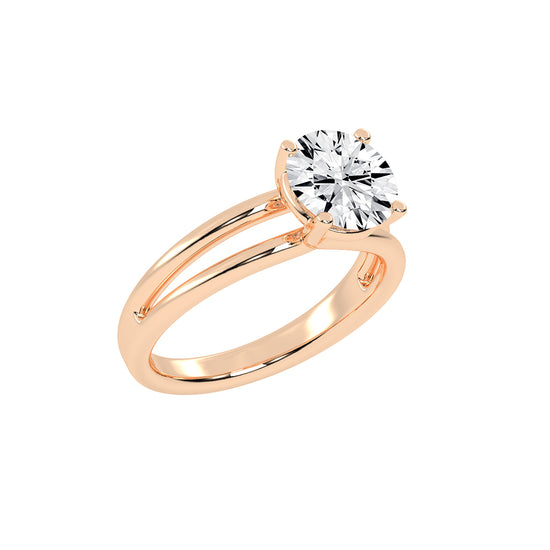 Solteria Split Round Cut Lab Diamond Ring