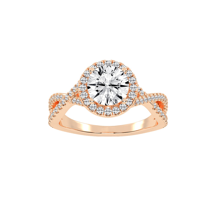 Virielle Criss Cross Round Cut Classic Lab Diamond Ring