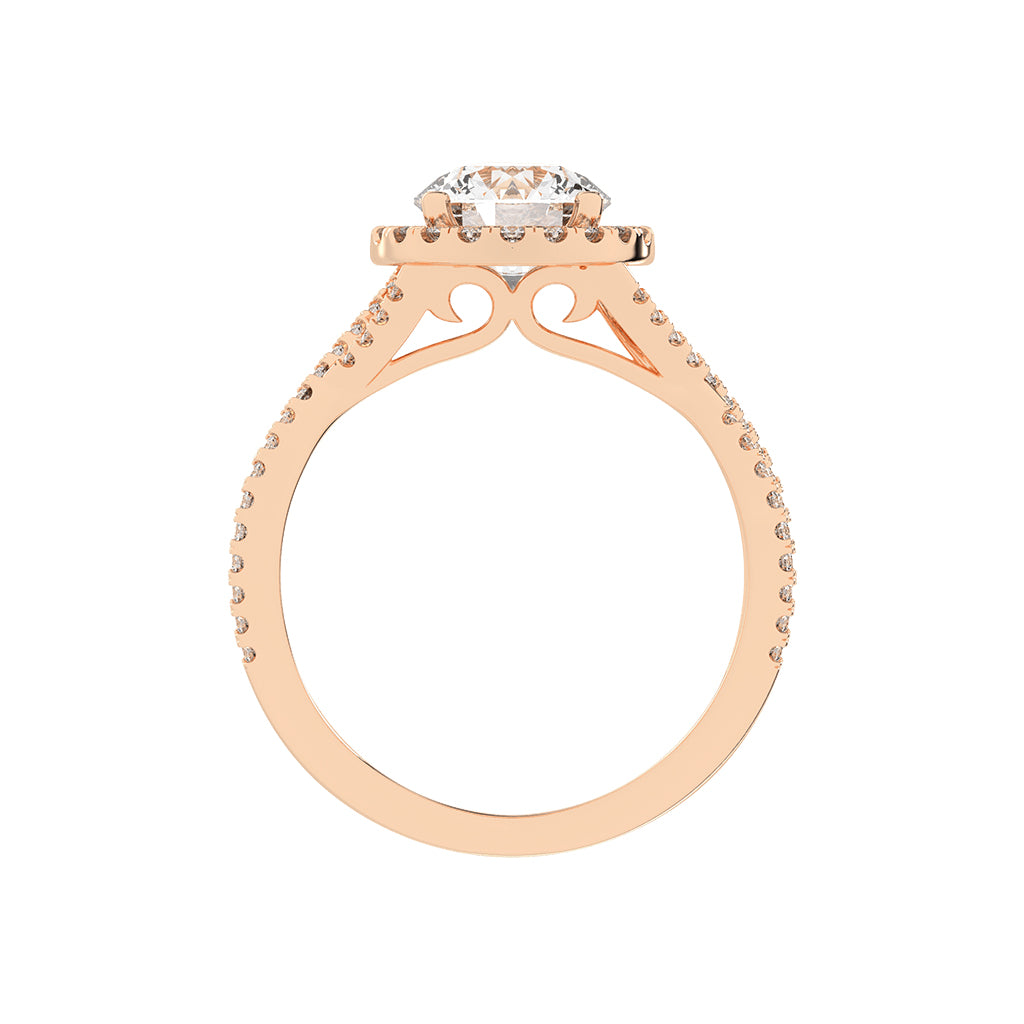 Virielle Criss Cross Round Cut Classic Lab Diamond Ring