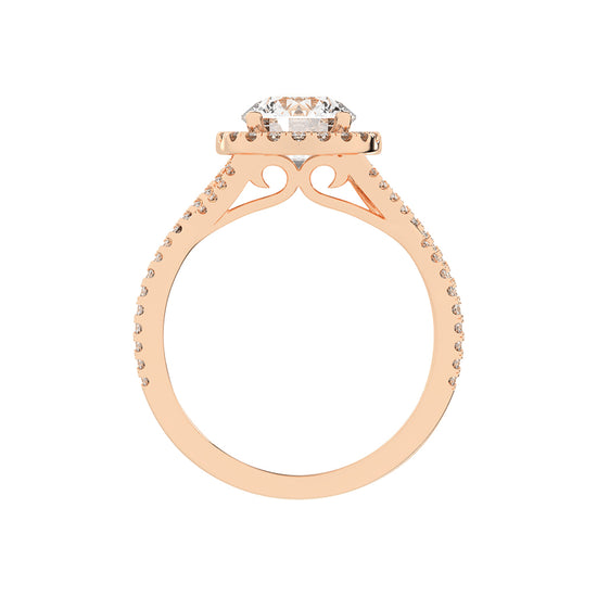 Virielle Criss Cross Round Cut Classic Lab Diamond Ring