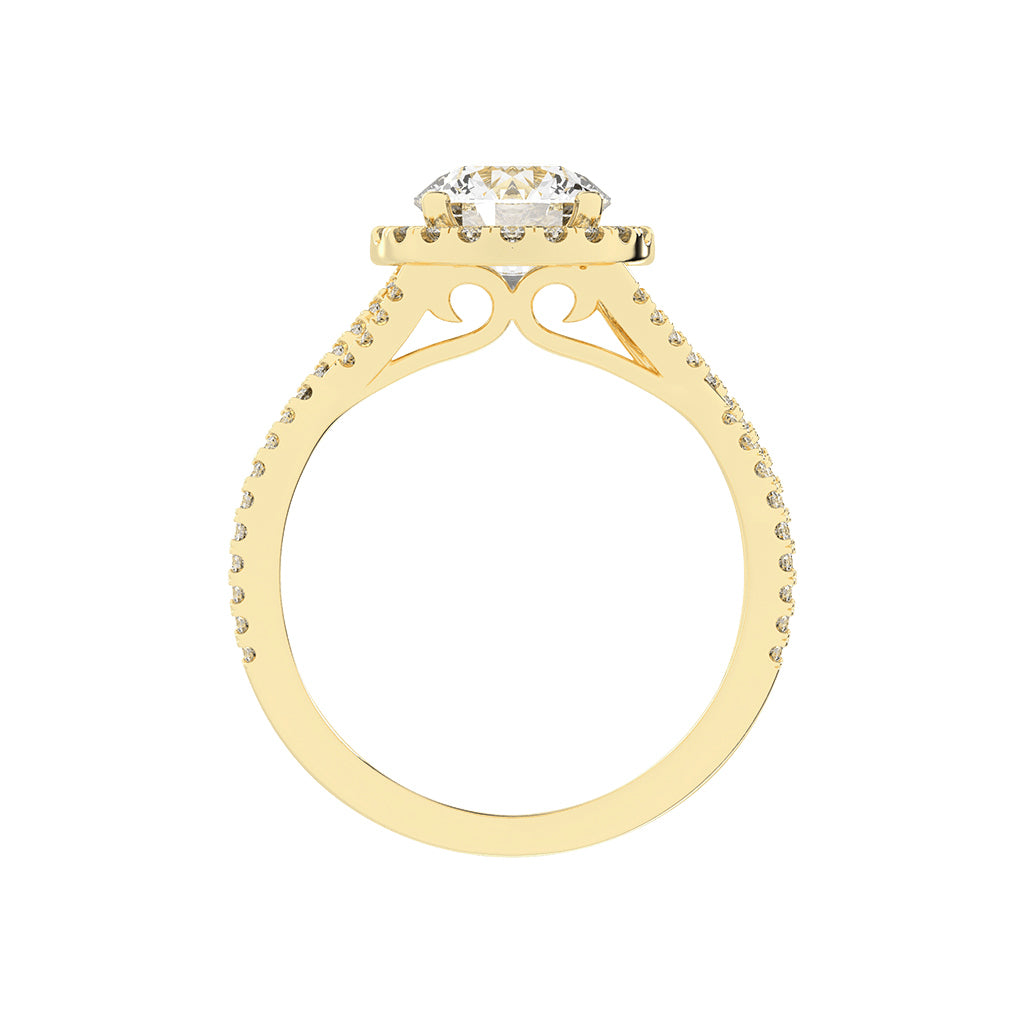 Virielle Criss Cross Round Cut Classic Lab Diamond Ring
