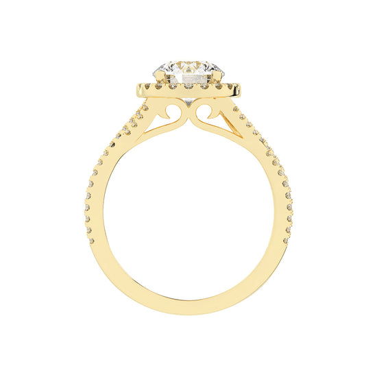 Virielle Criss Cross Round Cut Classic Lab Diamond Ring