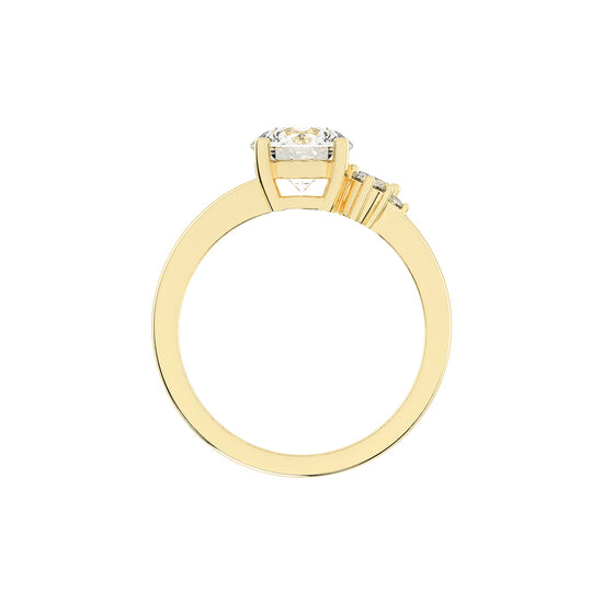 Tresara Round Cut Three Stone Lab Diamond Ring
