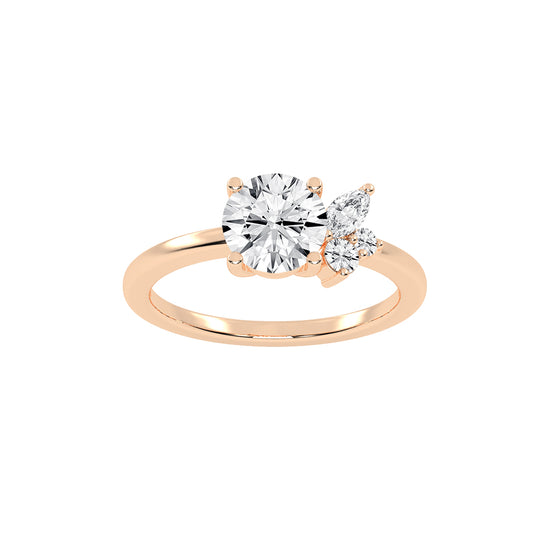 Tresara Round Cut Three Stone Lab Diamond Ring