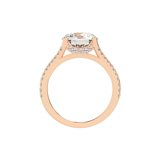 Brivona  Split Shank Round Cut Lab Diamond Ring