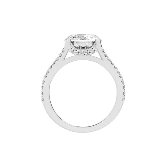Brivona  Split Shank Round Cut Lab Diamond Ring