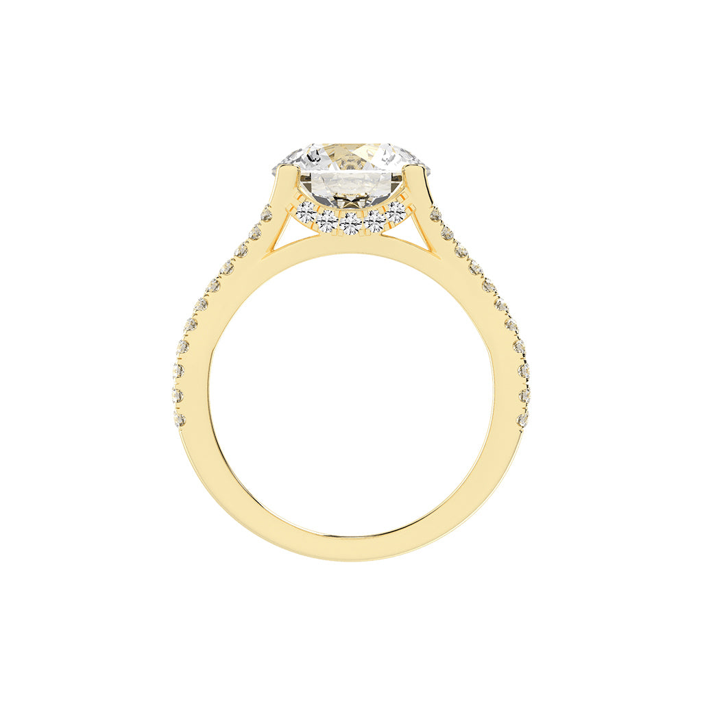 Brivona  Split Shank Round Cut Lab Diamond Ring