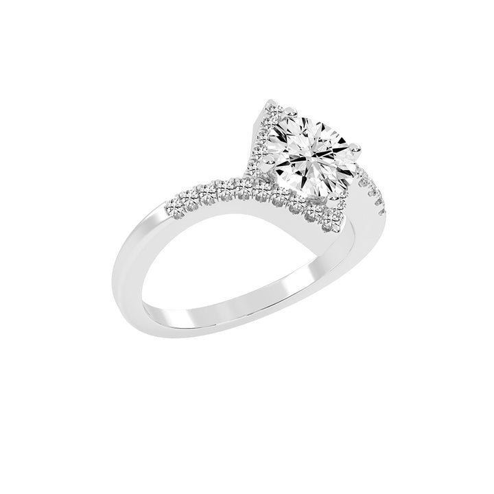 Valora  Freeform Round Cut Classic Lab Diamond Ring