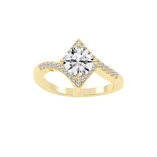 Valora  Freeform Round Cut Classic Lab Diamond Ring