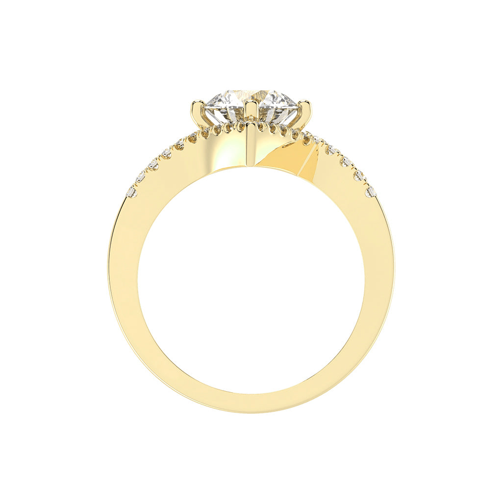 Valora  Freeform Round Cut Classic Lab Diamond Ring