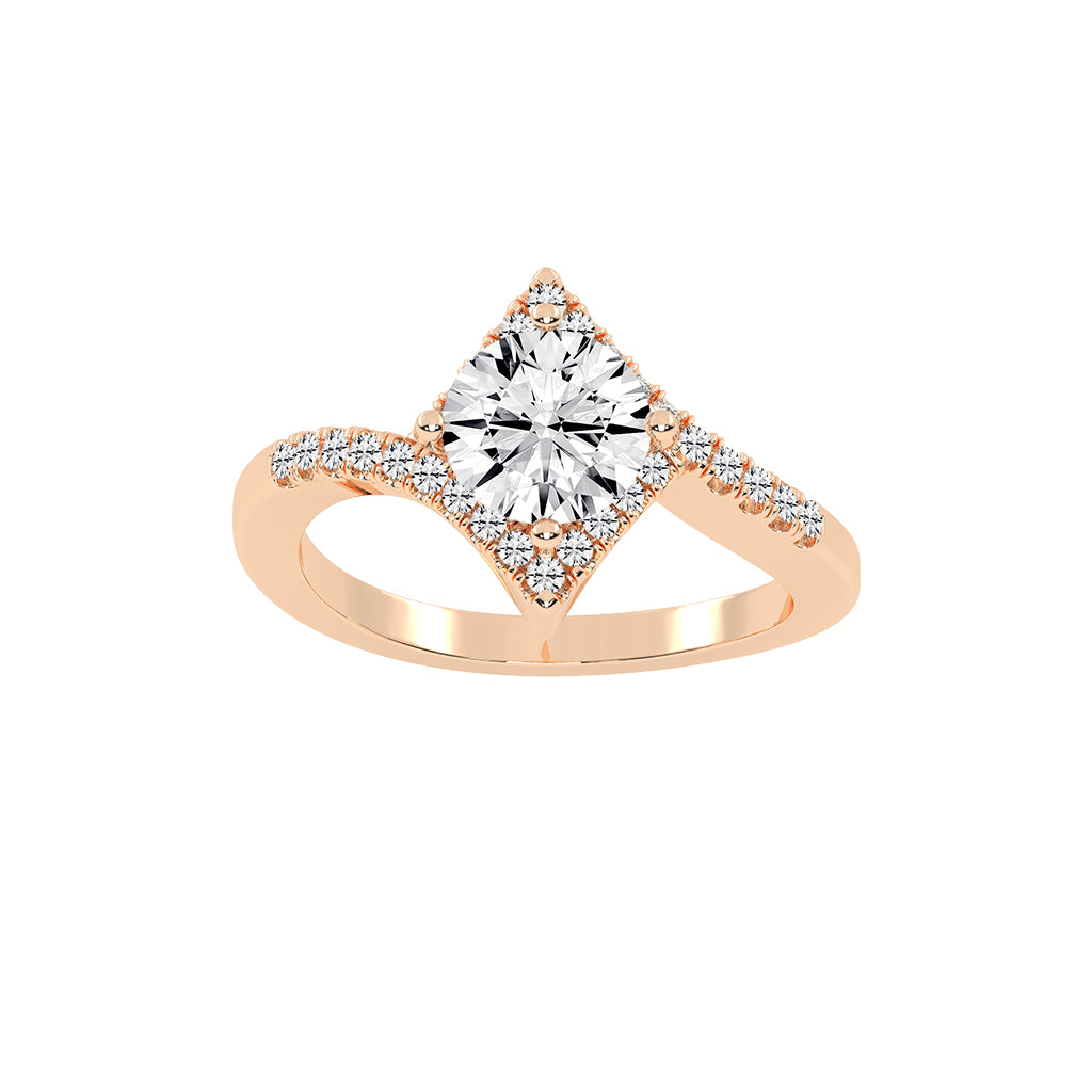 Valora  Freeform Round Cut Classic Lab Diamond Ring