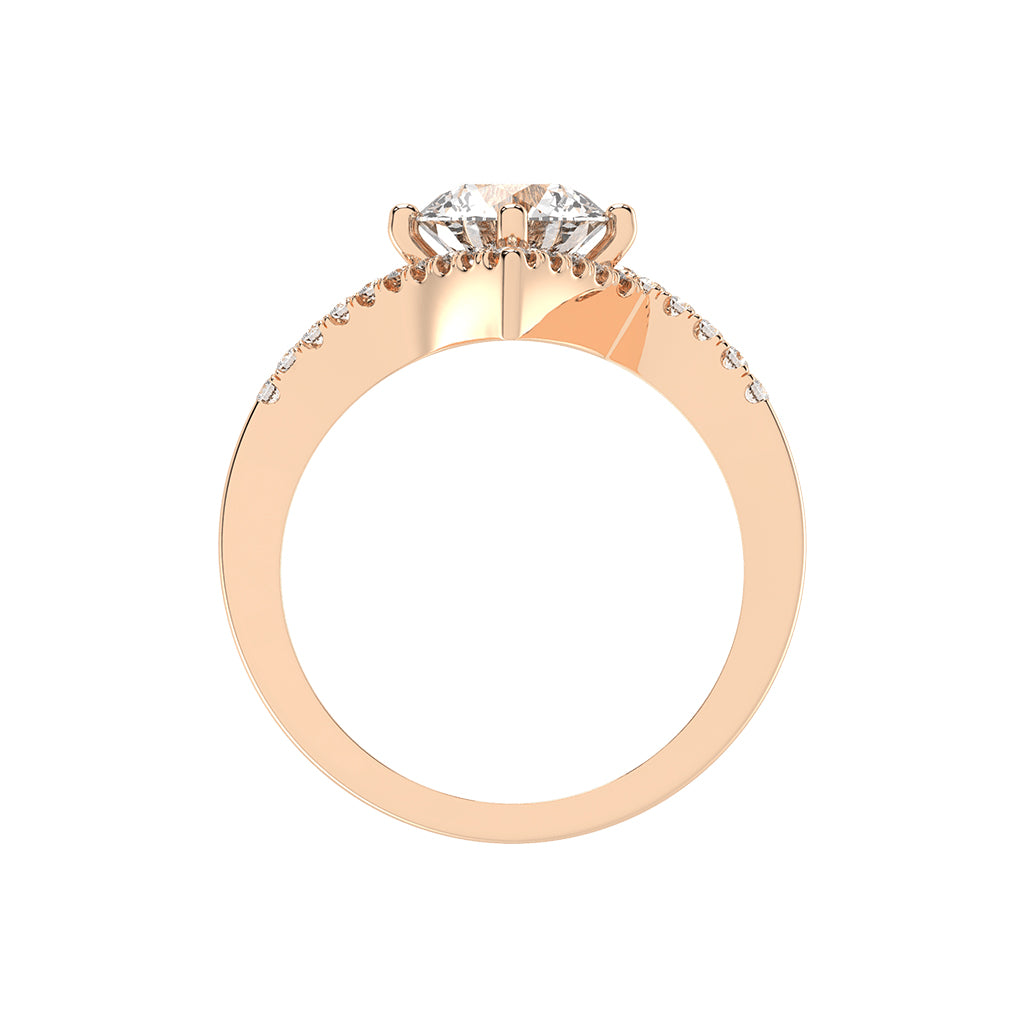 Valora  Freeform Round Cut Classic Lab Diamond Ring